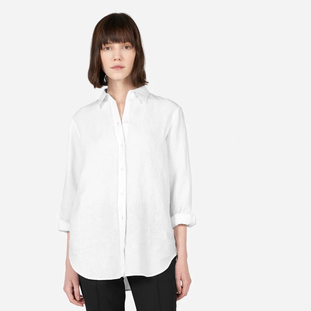 Everlane Relaxed Linen Shirt in White